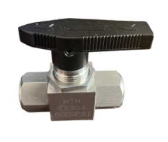 BALL VALVE 304 S.S. 6000 PSI 3/8" FPT