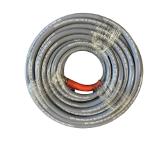 50FT Gray Double Braided Pressure Washer Hose 6000 PSI with 3/8 inch MPT fittings