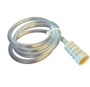 4' CLEAR VINYL HOSE W/DETERGENT FILTER, 1/4"
