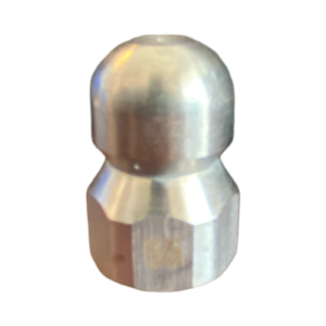 S.S. SEWER NOZZLE 3/8 FPT #5.5 (.8mm orifices)