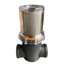 GP CLEAR BOWL WATER FILTER 1 1/2" I/O 50 MESH S.S.