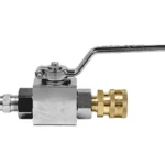 3/8" Plated Steel Ball Valve w/ QC's Installed